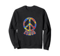 60S And 70S Funky Peace Tie Dye Sweatshirt - Aesthetic Graphic for Adults - T-Shirt, Sweatshirt, Hoodie