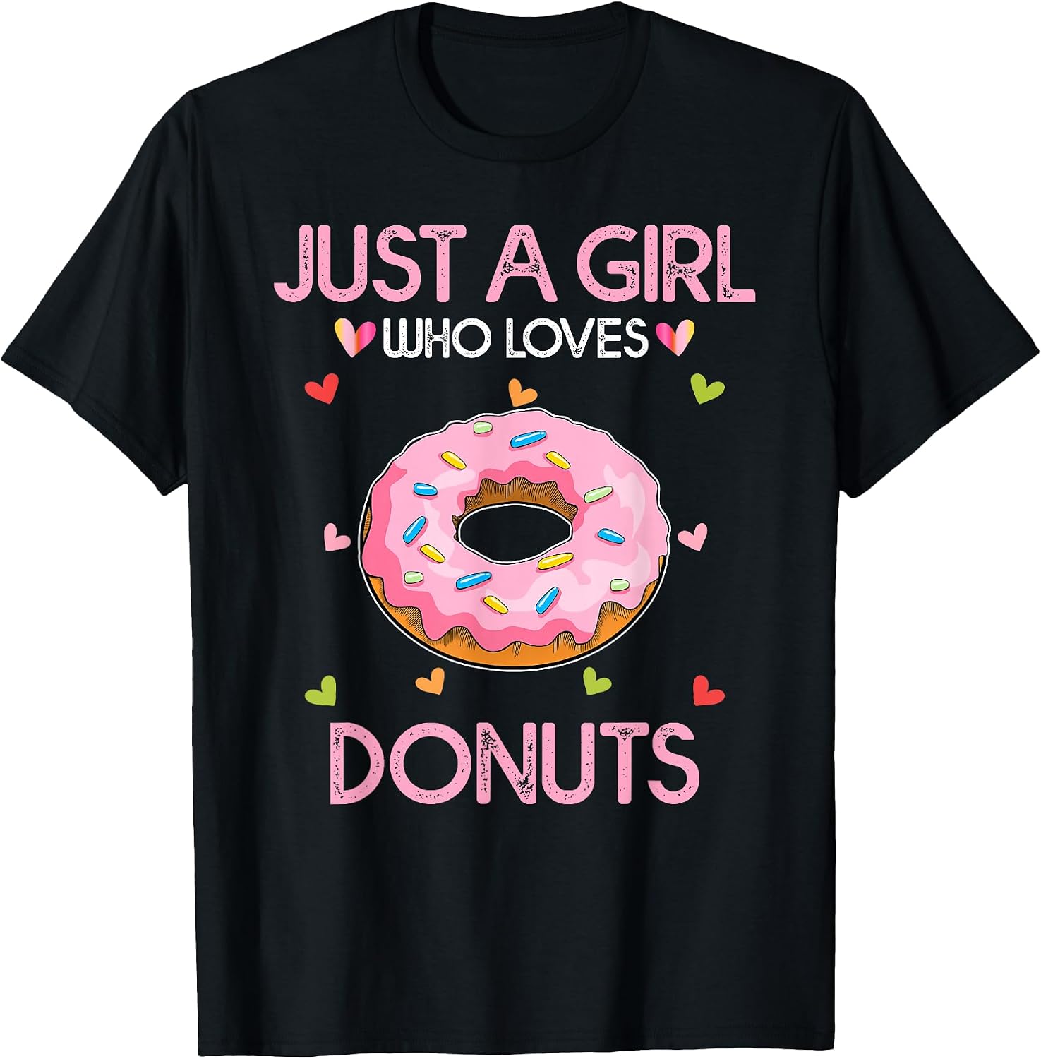 Just A Girl Who Loves Donuts Gifts - Adult & Kids T-Shirts, Sweatshirts & Hoodies apparel design preview 1