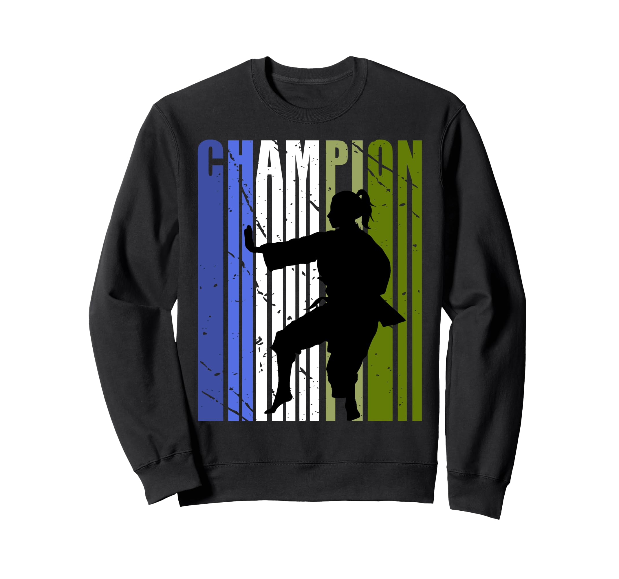 Blue Green Karate Birthday Sweatshirt - Fun Novelty Design Men Women - T-Shirt, Sweatshirt, Hoodie