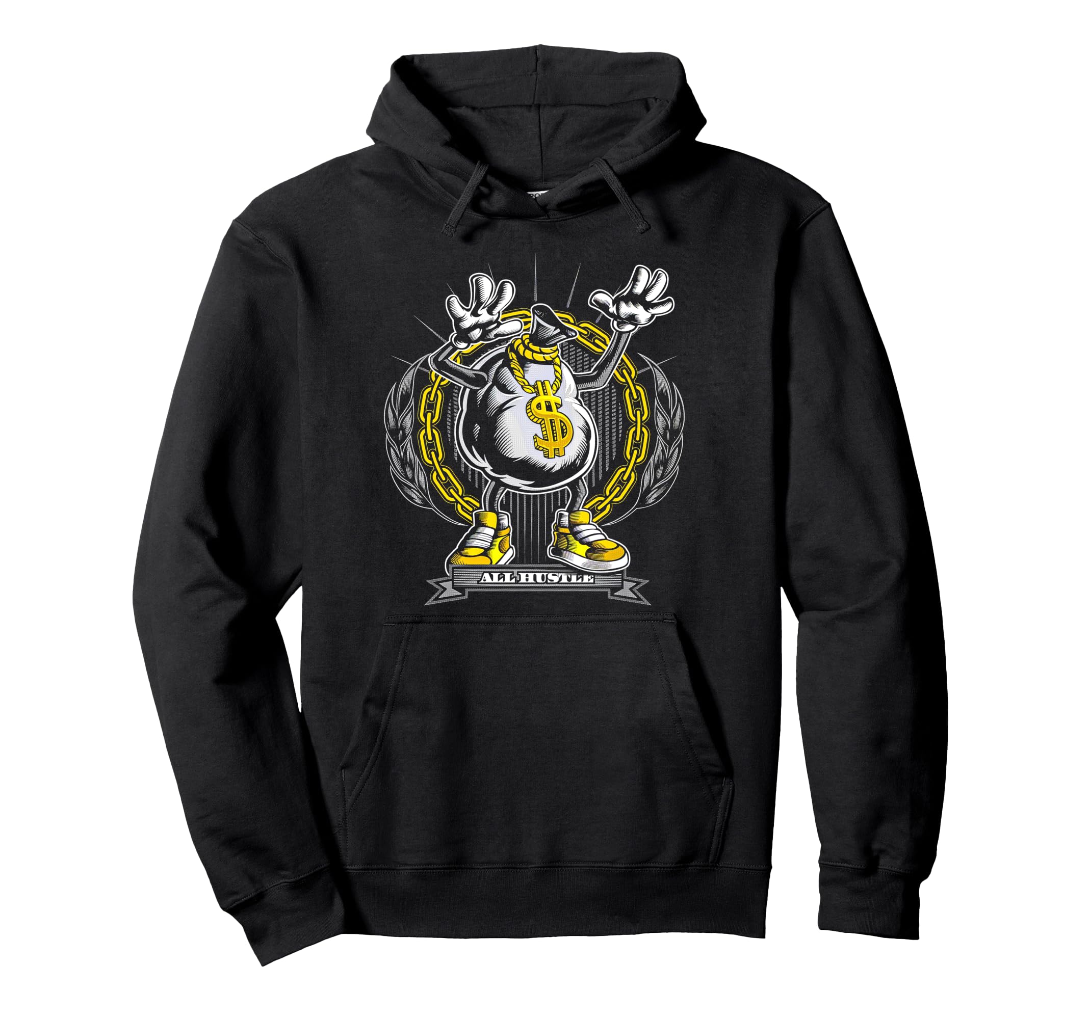 Gangster Hiphop Old School Hip Hop Hoodie - Custom Art Print for Adults - T-Shirt, Sweatshirt, Hoodie