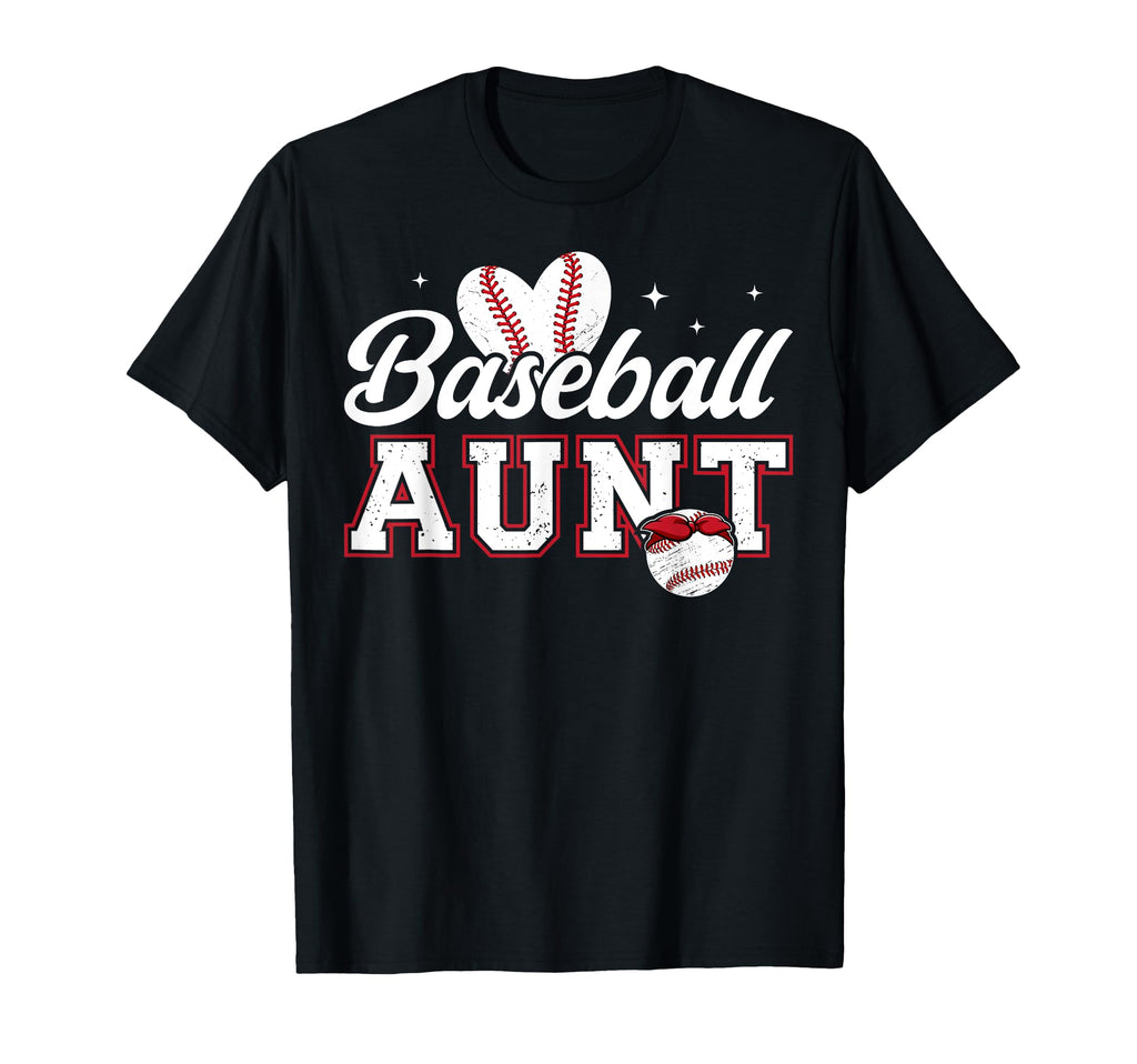 Baseball Aunt Heart Aunt Baseball T-Shirt - Unique Graphic Men Women - T-Shirt, Sweatshirt, Hoodie