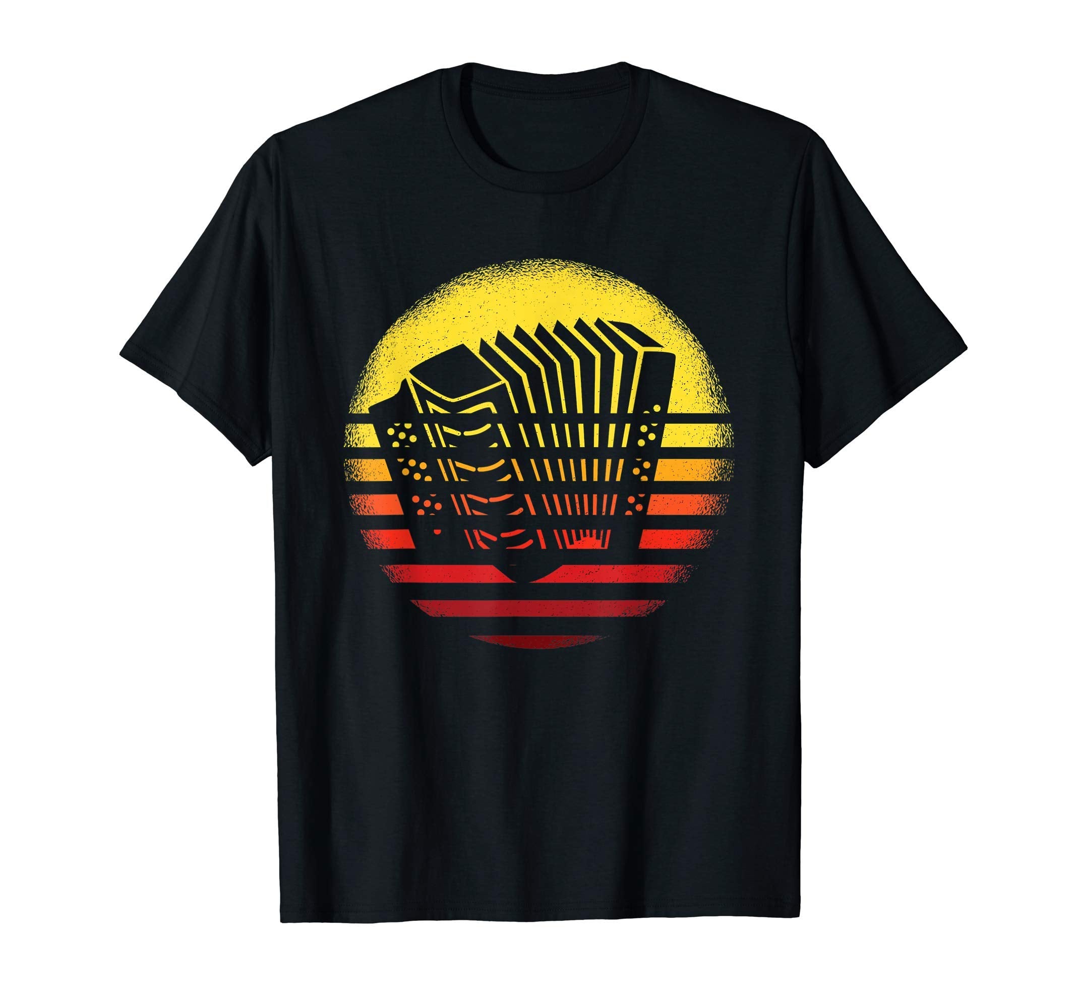 Accordion Sunset Accordionist Gift T-Shirt - Fun Novelty Design Unisex - T-Shirt, Sweatshirt, Hoodie