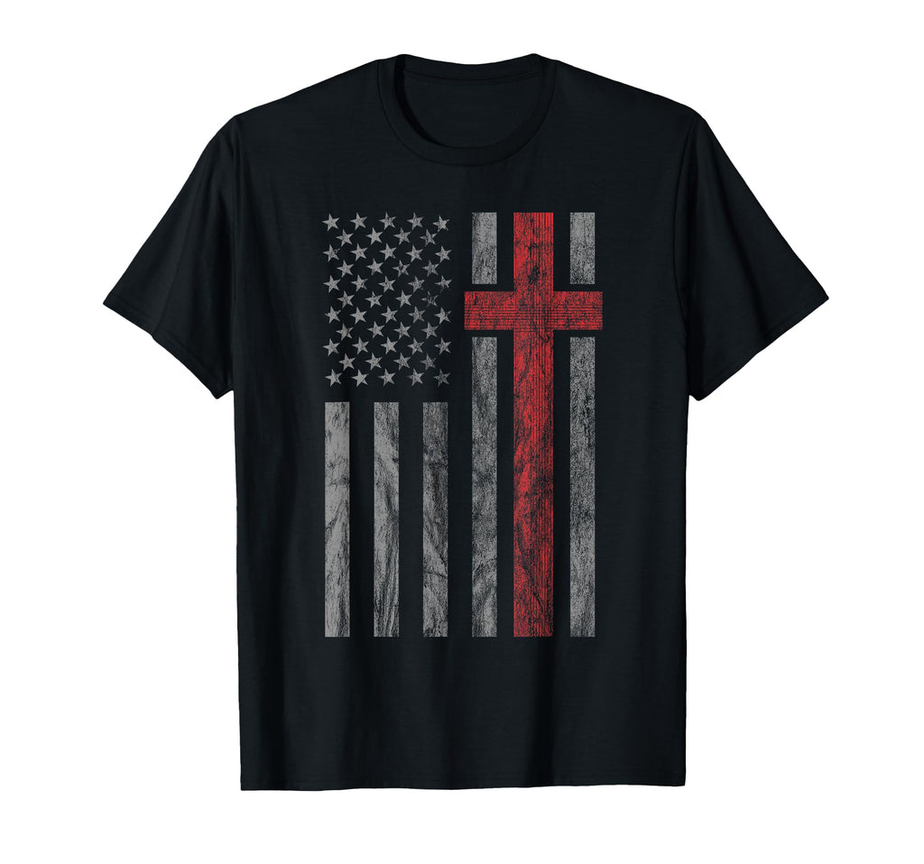 Distressed Usa Flag Christian T-Shirt - Unique Graphic Men Women - T-Shirt, Sweatshirt, Hoodie
