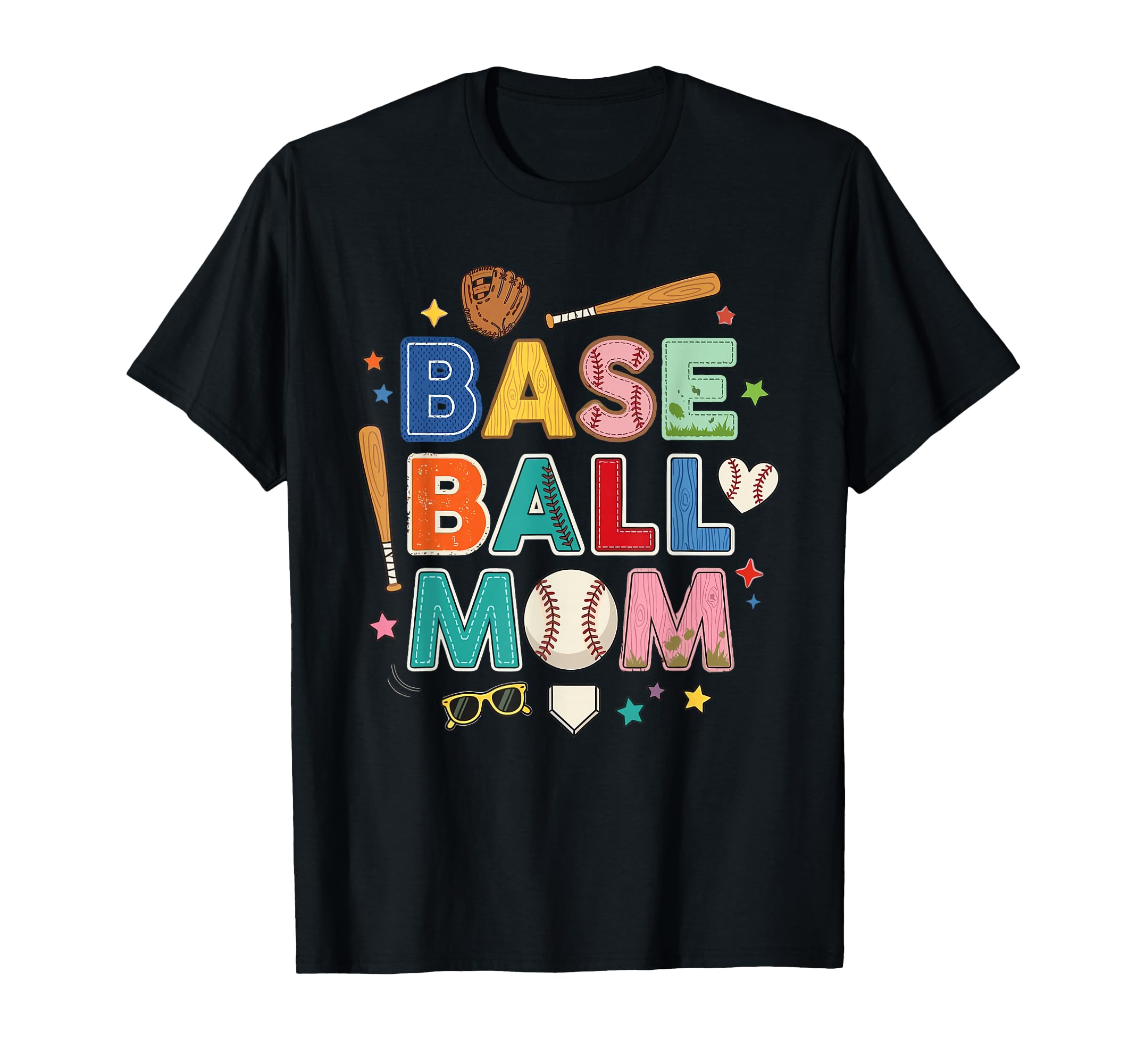 Funny Baseball Mom Doodle Alphabet T-Shirt - Streetwear Style Men Women - T-Shirt, Sweatshirt, Hoodie