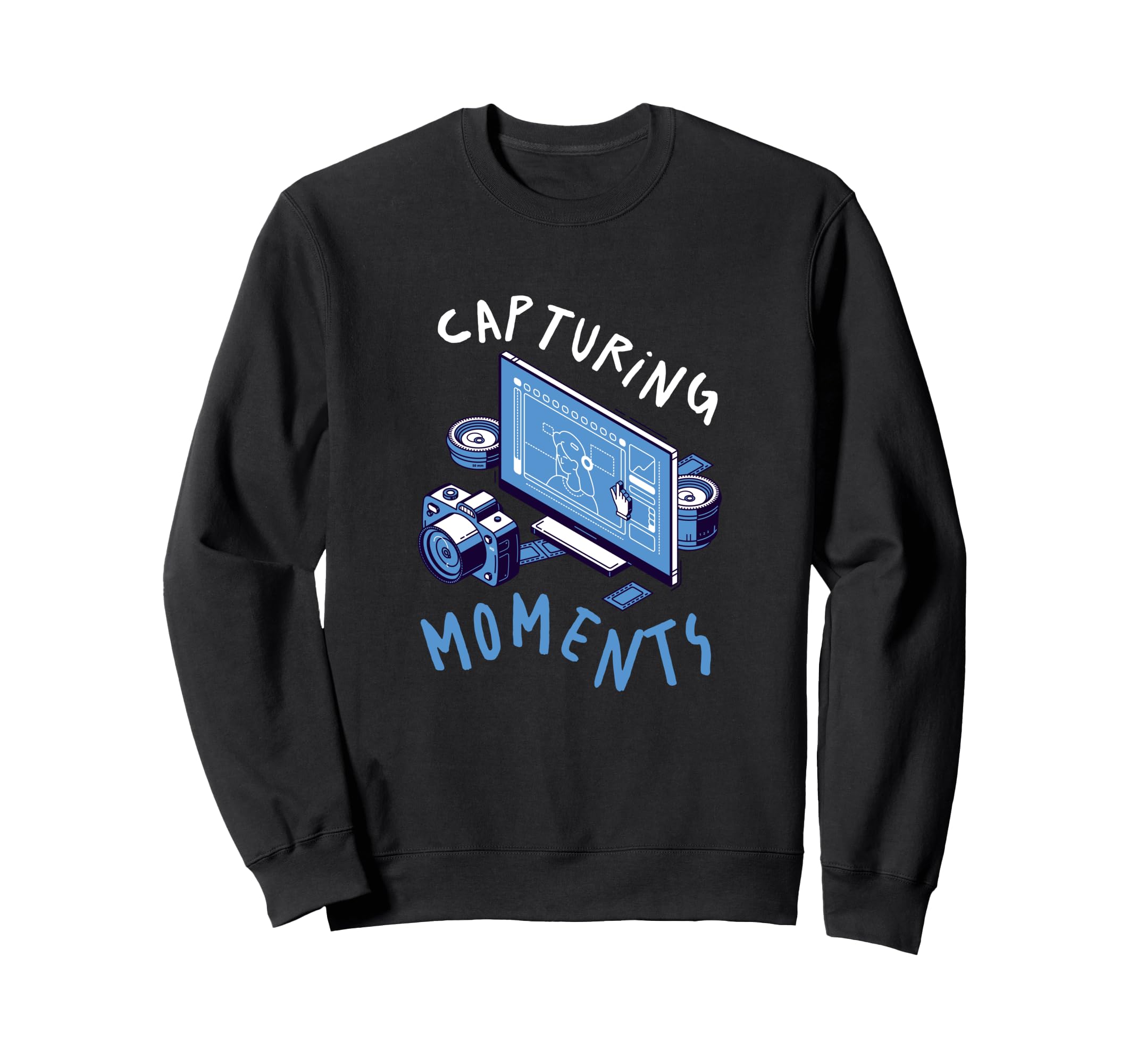 Photography Camera Snap Photo Sweatshirt - Aesthetic Graphic Men Women - T-Shirt, Sweatshirt, Hoodie