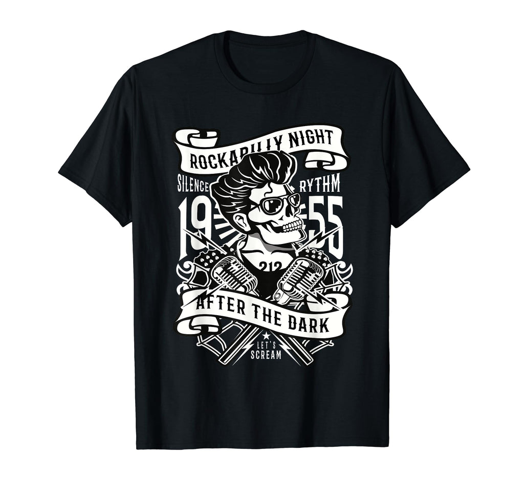 Rockabilly Skull 50S 1955 T-Shirt - Streetwear Style Men Women - T-Shirt, Sweatshirt, Hoodie