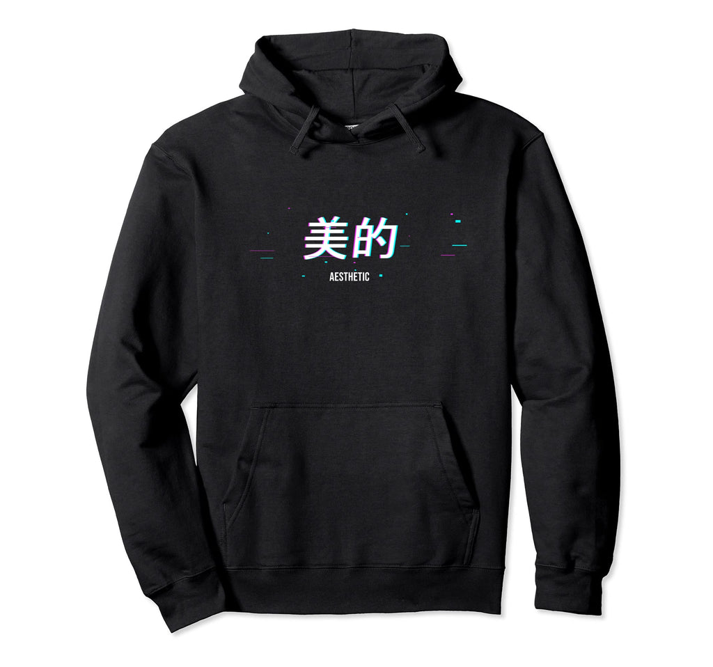 Japanese Aesthetic Vaporwave Glitch Hoodie - Novelty Apparel for Adults - T-Shirt, Sweatshirt, Hoodie