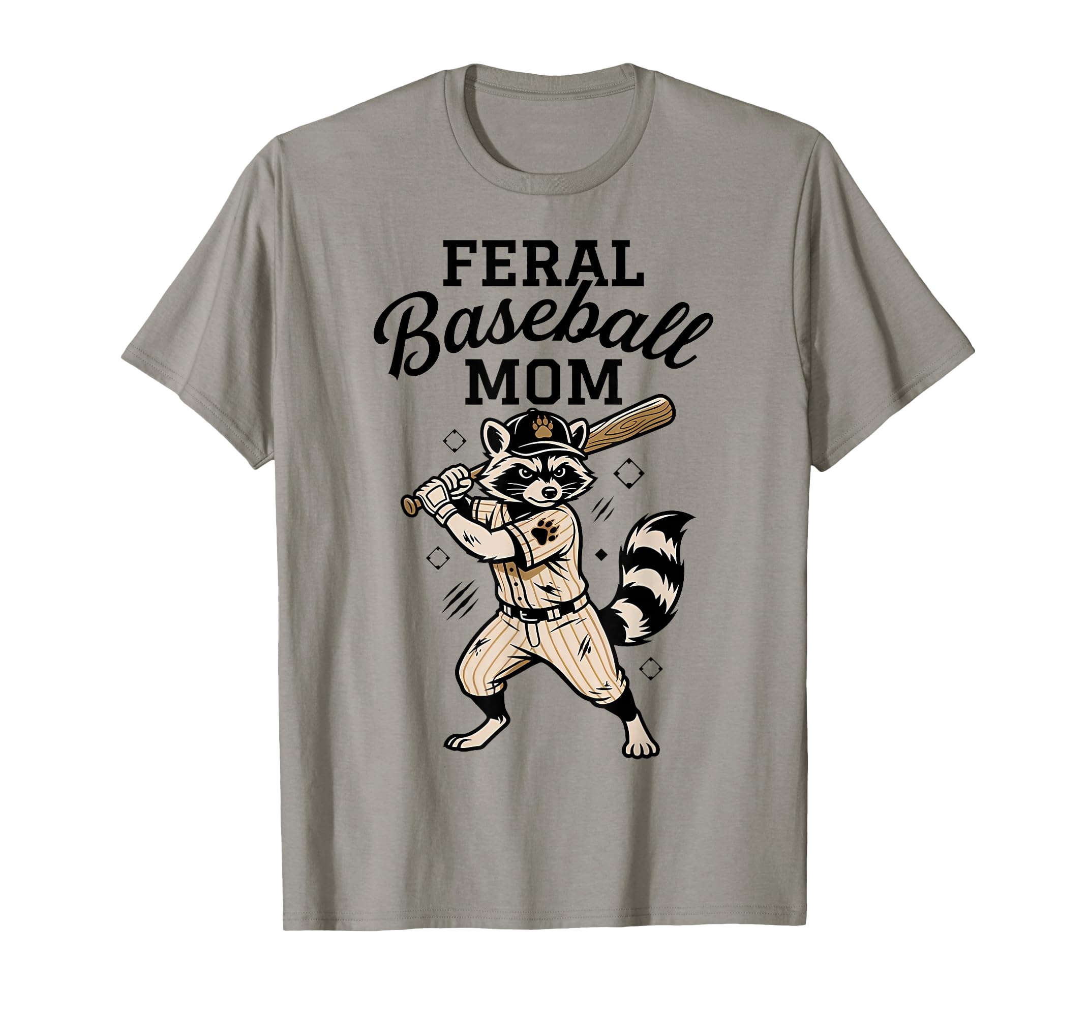 Raccoon Feral Baseball Mom Trash Panda T-Shirt - Graphic Print Men Women - T-Shirt, Sweatshirt, Hoodie