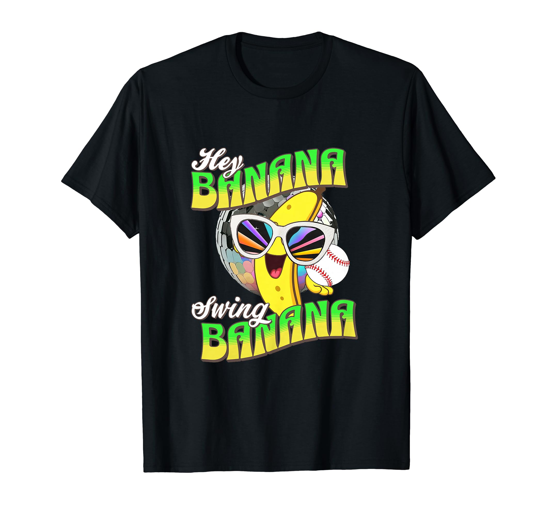 Hey Banana Swing Banana Baseball T-Shirt - Streetwear Style for Adults - T-Shirt, Sweatshirt, Hoodie