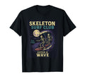 Skeleton Surf Club Halloween Surfing T-Shirt - Custom Art Print Unisex - T-Shirt, Sweatshirt, Hoodie