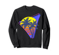 Synthwave Retrowave Sunset Palm Trees 80S Sweatshirt - Graphic Print Unisex - T-Shirt, Sweatshirt, Hoodie