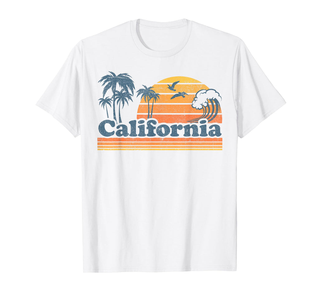 California Vacation Sunset Cali 70S T-Shirt - Streetwear Style for Adults - T-Shirt, Sweatshirt, Hoodie