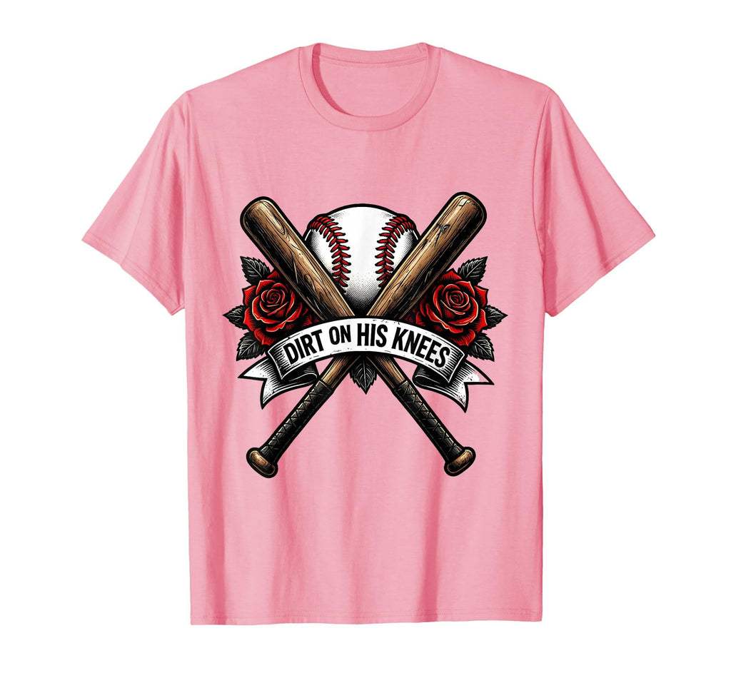 Dirt His Knees Baseball Mom T-Shirt - Graphic Print Unisex - T-Shirt, Sweatshirt, Hoodie