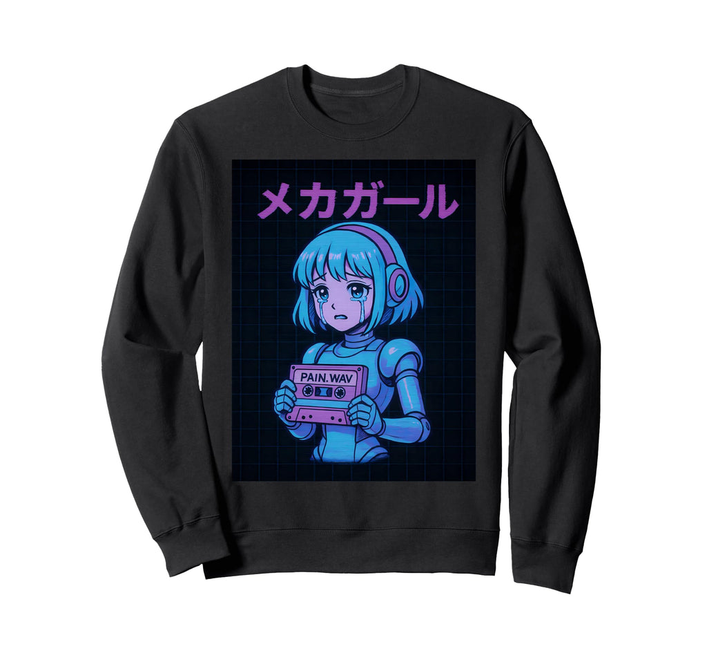 Vaporwave Anime Cassette Tape Sweatshirt - Custom Art Print Unisex - T-Shirt, Sweatshirt, Hoodie
