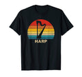 Harp Silhouette Sunset T-Shirt - Minimalist Print Men Women - T-Shirt, Sweatshirt, Hoodie