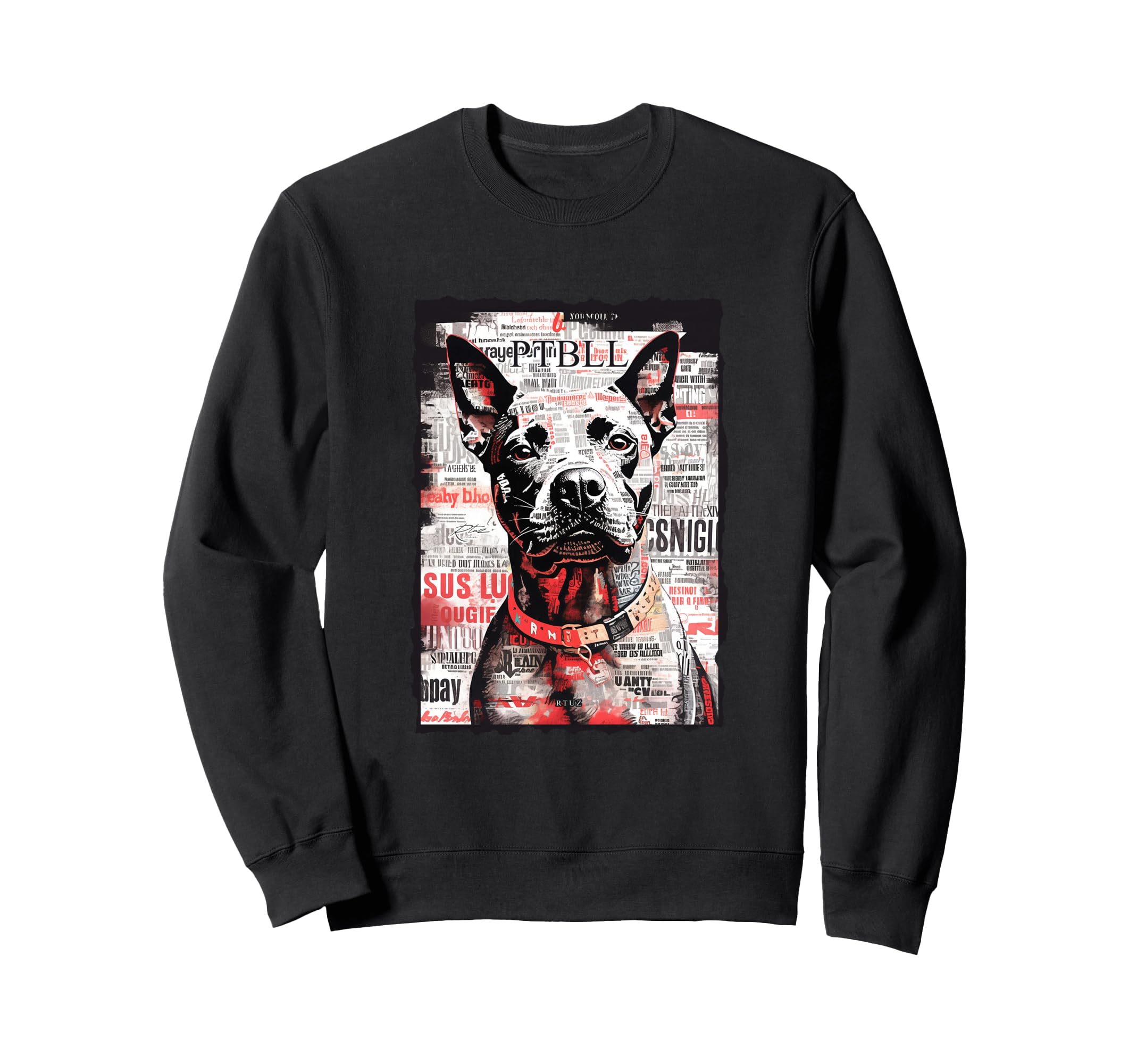Y2K Streetwear Dog Pit Bull Sweatshirt - Trendy Graphic for Adults - T-Shirt, Sweatshirt, Hoodie