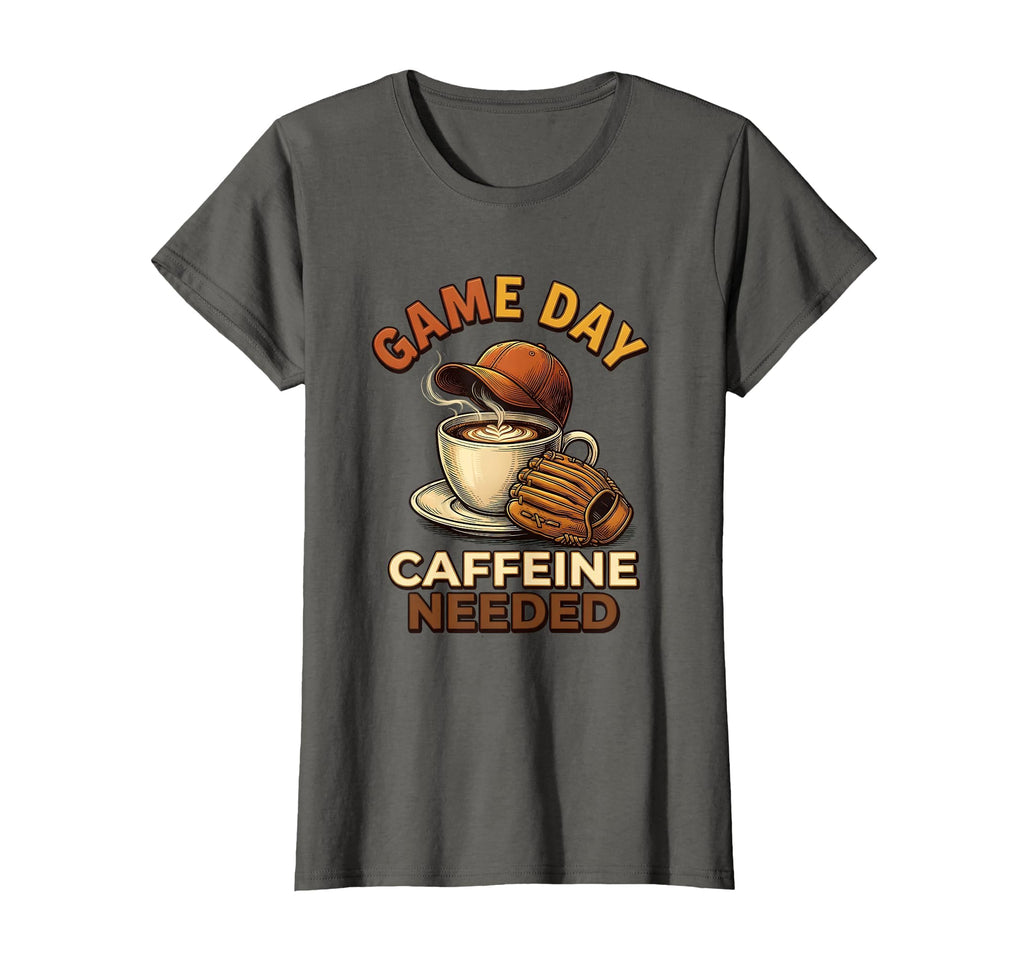 Mom Baseball Game Day Caffeine Needed T-Shirt - Streetwear Style for Adults - T-Shirt, Sweatshirt, Hoodie