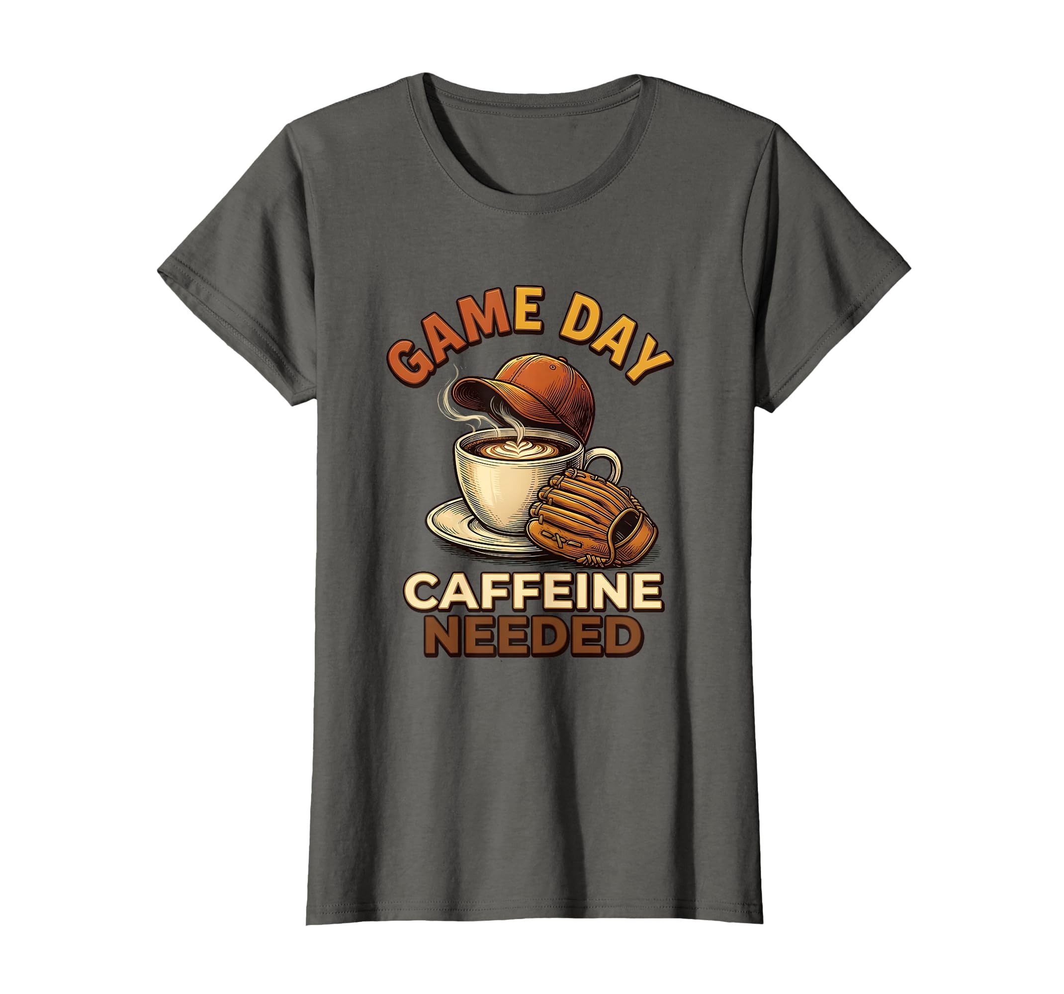 Mom Baseball Game Day Caffeine Needed T-Shirt - Streetwear Style for Adults - T-Shirt, Sweatshirt, Hoodie