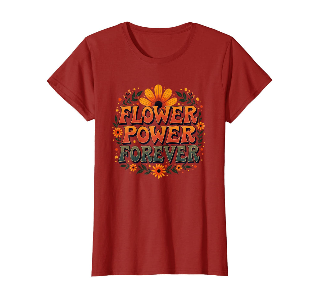 Flower Power Forever 70S Groovy T-Shirt - Minimalist Print for Adults - T-Shirt, Sweatshirt, Hoodie