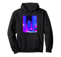 Vaporwave Aesthetic Synthwave City Hoodie - Casual Everyday Wear Unisex - T-Shirt, Sweatshirt, Hoodie