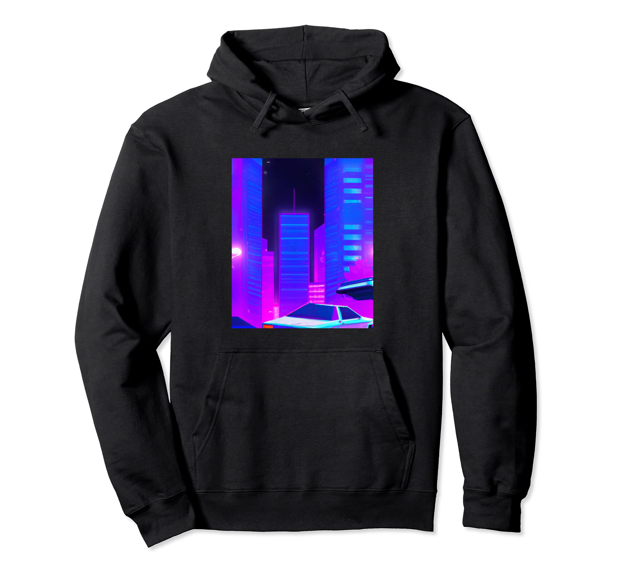 Vaporwave Aesthetic Synthwave City Hoodie - Casual Everyday Wear Unisex - T-Shirt, Sweatshirt, Hoodie
