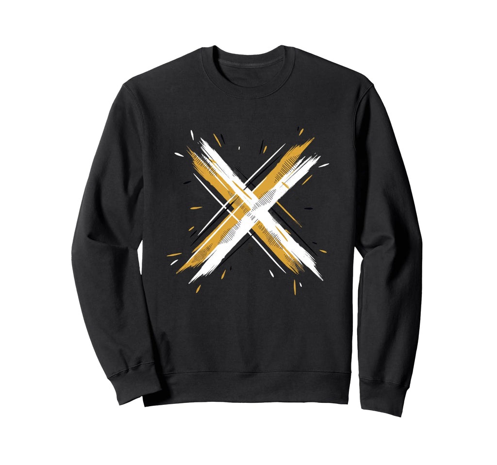 Paintbrush Cross 90S Nostalgia Funny Sweatshirt - Graphic Print Men Women - T-Shirt, Sweatshirt, Hoodie