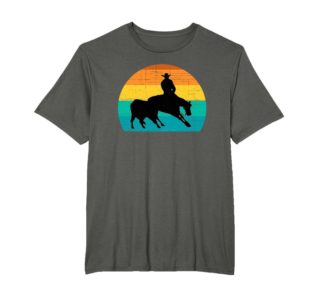 Western Equestrian Cutting Sun T-Shirt - Aesthetic Graphic for Adults - T-Shirt, Sweatshirt, Hoodie