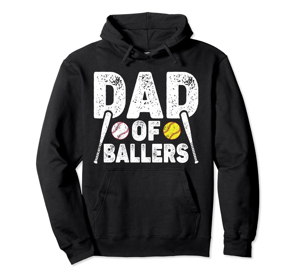 Dad Ballers Funny Dad Baseball And Hoodie - Fun Novelty Design Unisex - T-Shirt, Sweatshirt, Hoodie