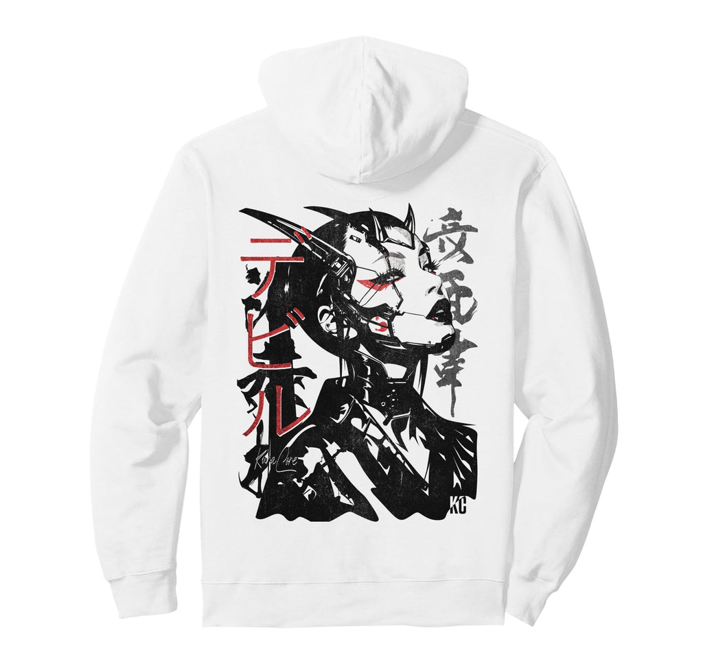 Back Japanese Streetwear Y2K Techwear Hoodie - Custom Art Print Men Women - T-Shirt, Sweatshirt, Hoodie