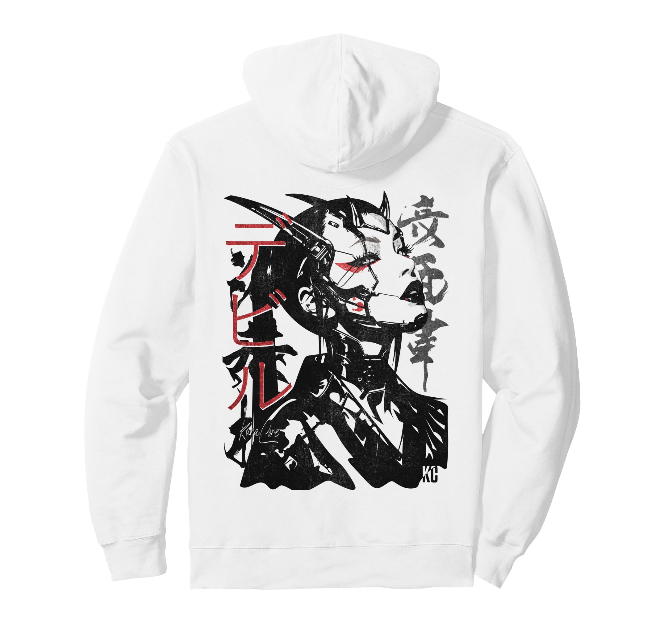 Back Japanese Streetwear Y2K Techwear Hoodie - Custom Art Print Men Women - T-Shirt, Sweatshirt, Hoodie