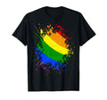 Rainbow Splashes Color Rainbow T-Shirt - Custom Art Print Unisex - T-Shirt, Sweatshirt, Hoodie