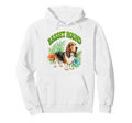 Basset Hound Groovy Floral Watercolor Hoodie - Custom Art Print Unisex - T-Shirt, Sweatshirt, Hoodie