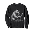 Dad Funny Baseball Bear Dad And Sweatshirt - Casual Everyday Wear Unisex - T-Shirt, Sweatshirt, Hoodie