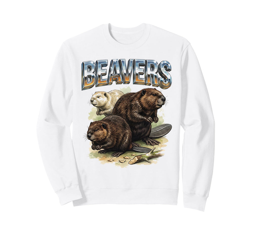 Beaver 70S 90S Beavers Animal Lover Sweatshirt - Unique Graphic Men Women - T-Shirt, Sweatshirt, Hoodie
