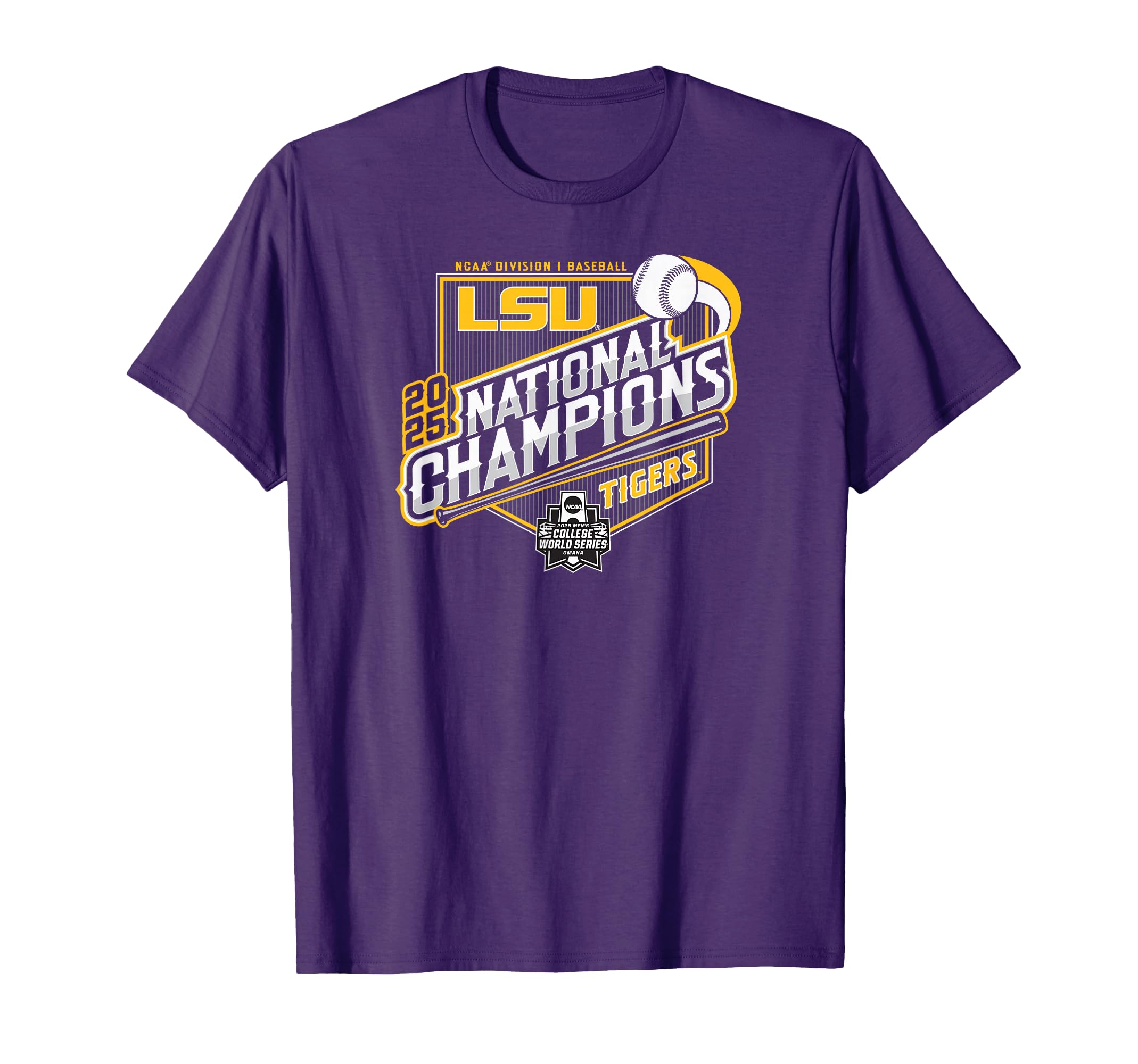 Lsu Tigers Baseball National T-Shirt - Fun Novelty Design for Adults - T-Shirt, Sweatshirt, Hoodie