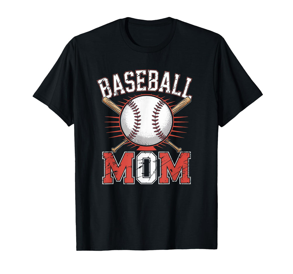 Baseball Mom Proud Baseball T-Shirt - Fun Novelty Design for Adults - T-Shirt, Sweatshirt, Hoodie