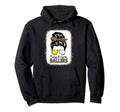 Golf And Tennis Mom Messy Bun Busy Raising Hoodie - Novelty Apparel Unisex - T-Shirt, Sweatshirt, Hoodie