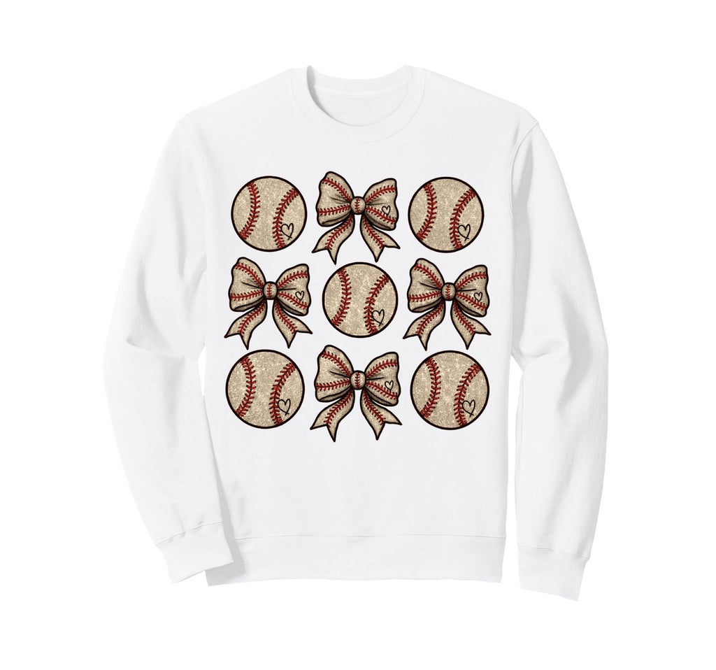 Soccer Bow Game Day Baseball Coquette Sweatshirt - Unique Graphic Unisex - T-Shirt, Sweatshirt, Hoodie