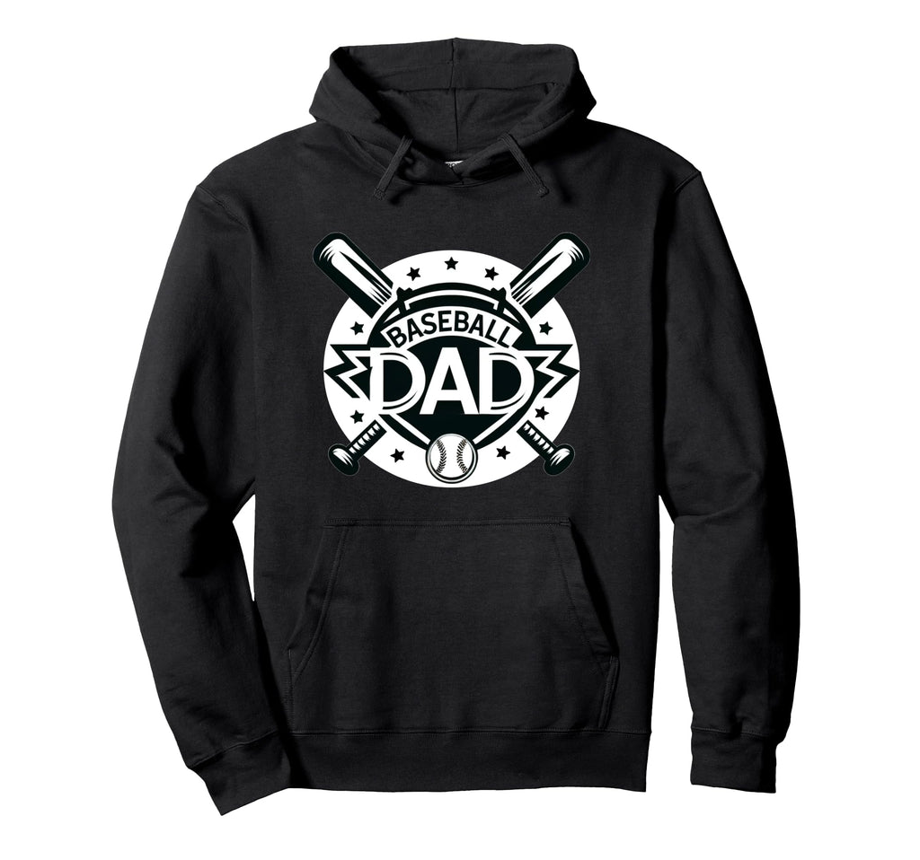 Baseball Dad Hoodie - Casual Everyday Wear Men Women - T-Shirt, Sweatshirt, Hoodie
