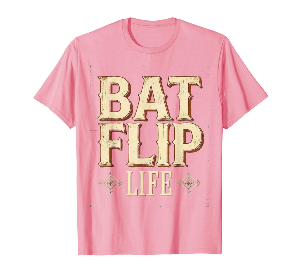 Bat Flip Life Mens Baseball T-Shirt - Custom Art Print for Adults - T-Shirt, Sweatshirt, Hoodie