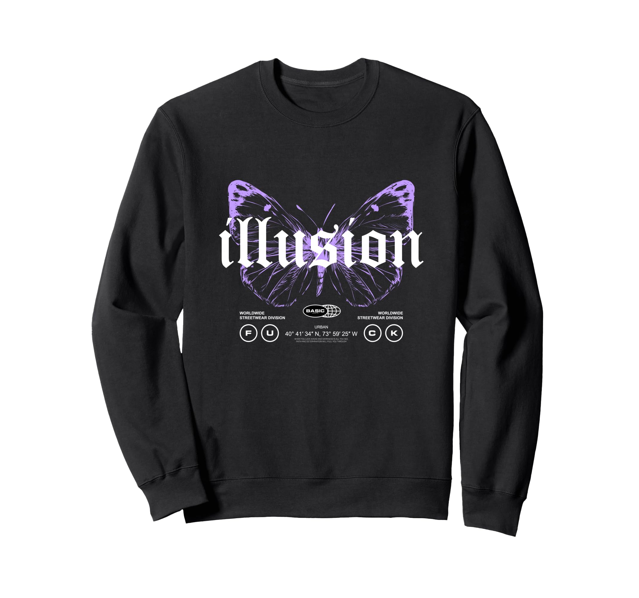 Butterfly Illusion Y2K Grunge Sweatshirt - Casual Everyday Wear for Adults - T-Shirt, Sweatshirt, Hoodie