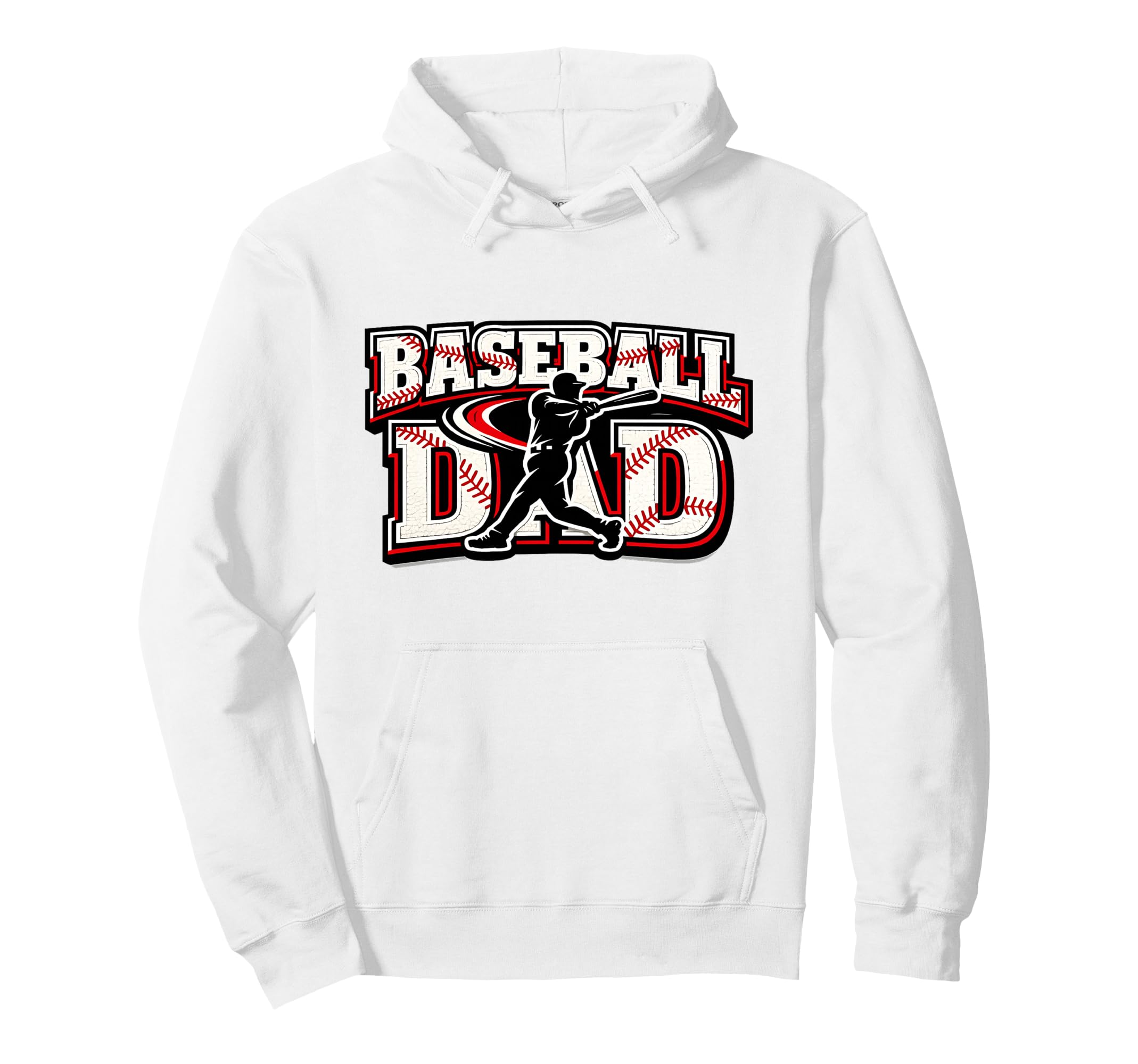 Baseball Dad Lettering Sports Hoodie - Aesthetic Graphic for Adults - T-Shirt, Sweatshirt, Hoodie