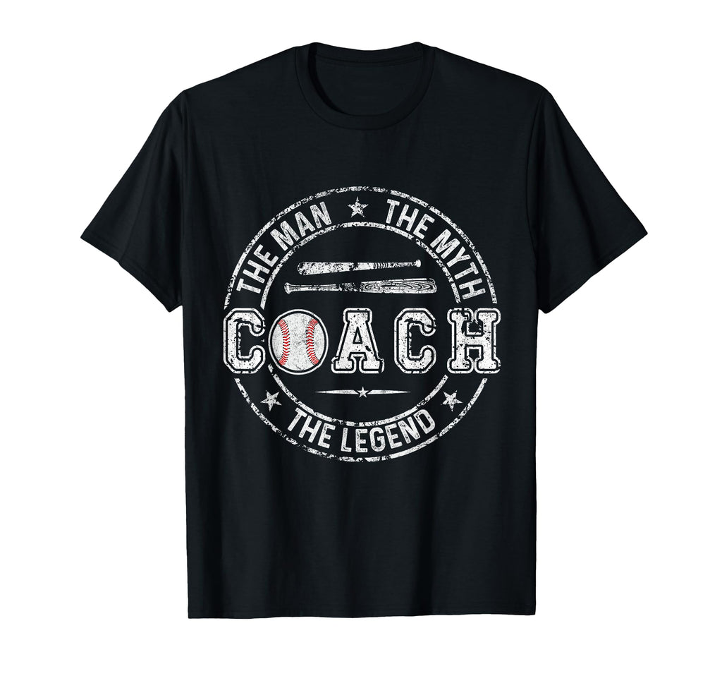 Baseball Coach Coach Myth Legend T-Shirt - Novelty Apparel for Adults - T-Shirt, Sweatshirt, Hoodie