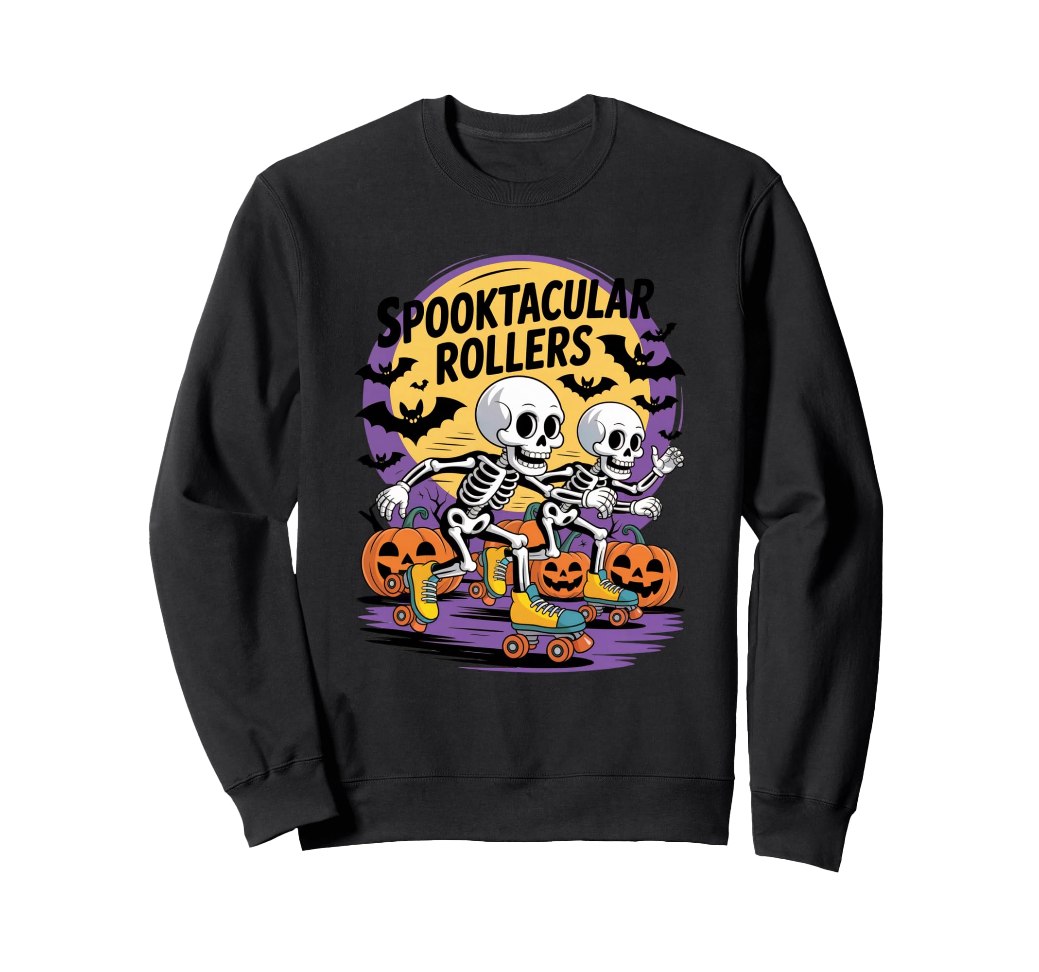 Spooktacular Rollers Skeleton Sweatshirt - Custom Art Print Men Women - T-Shirt, Sweatshirt, Hoodie