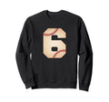 Baseball Number 6 Baseball Fan Mom Sweatshirt - Trendy Graphic Unisex - T-Shirt, Sweatshirt, Hoodie