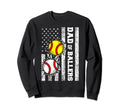 Dad Ballers Funny Usa Flag Baseball Sweatshirt - Minimalist Print Unisex - T-Shirt, Sweatshirt, Hoodie