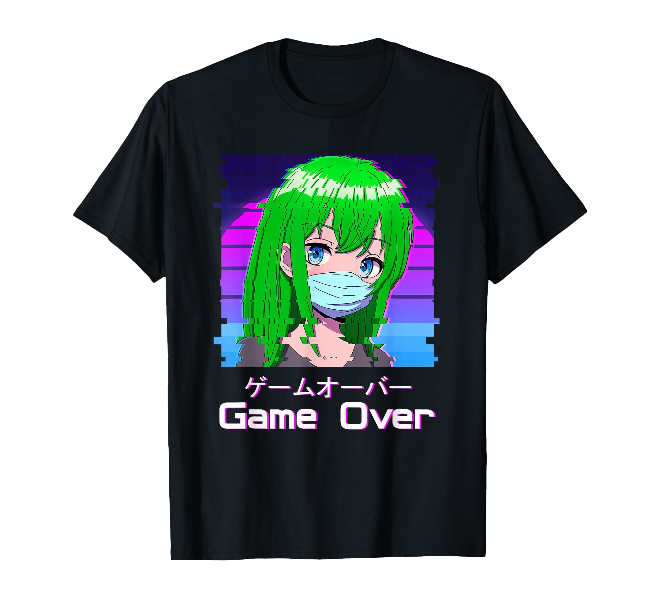 Anime Game Over Japanese Aesthetic T-Shirt - Aesthetic Graphic Unisex - T-Shirt, Sweatshirt, Hoodie