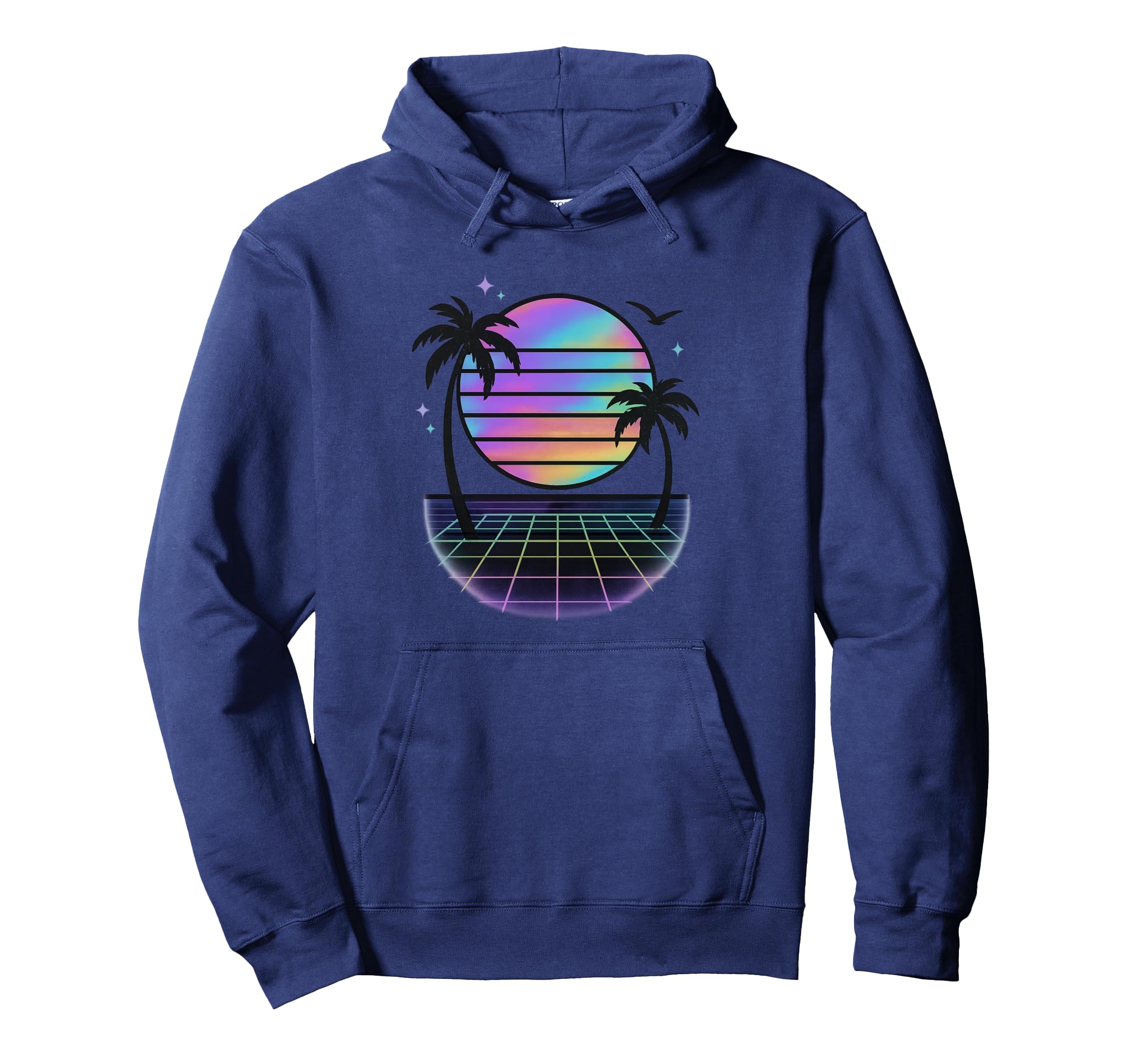 Sunset Vaporwave Aesthetic Palm Trees Hoodie - Streetwear Style Unisex - T-Shirt, Sweatshirt, Hoodie