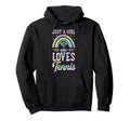Just Who Loves Tennis Bohemian Rainbow Hoodie - Aesthetic Graphic Unisex - T-Shirt, Sweatshirt, Hoodie