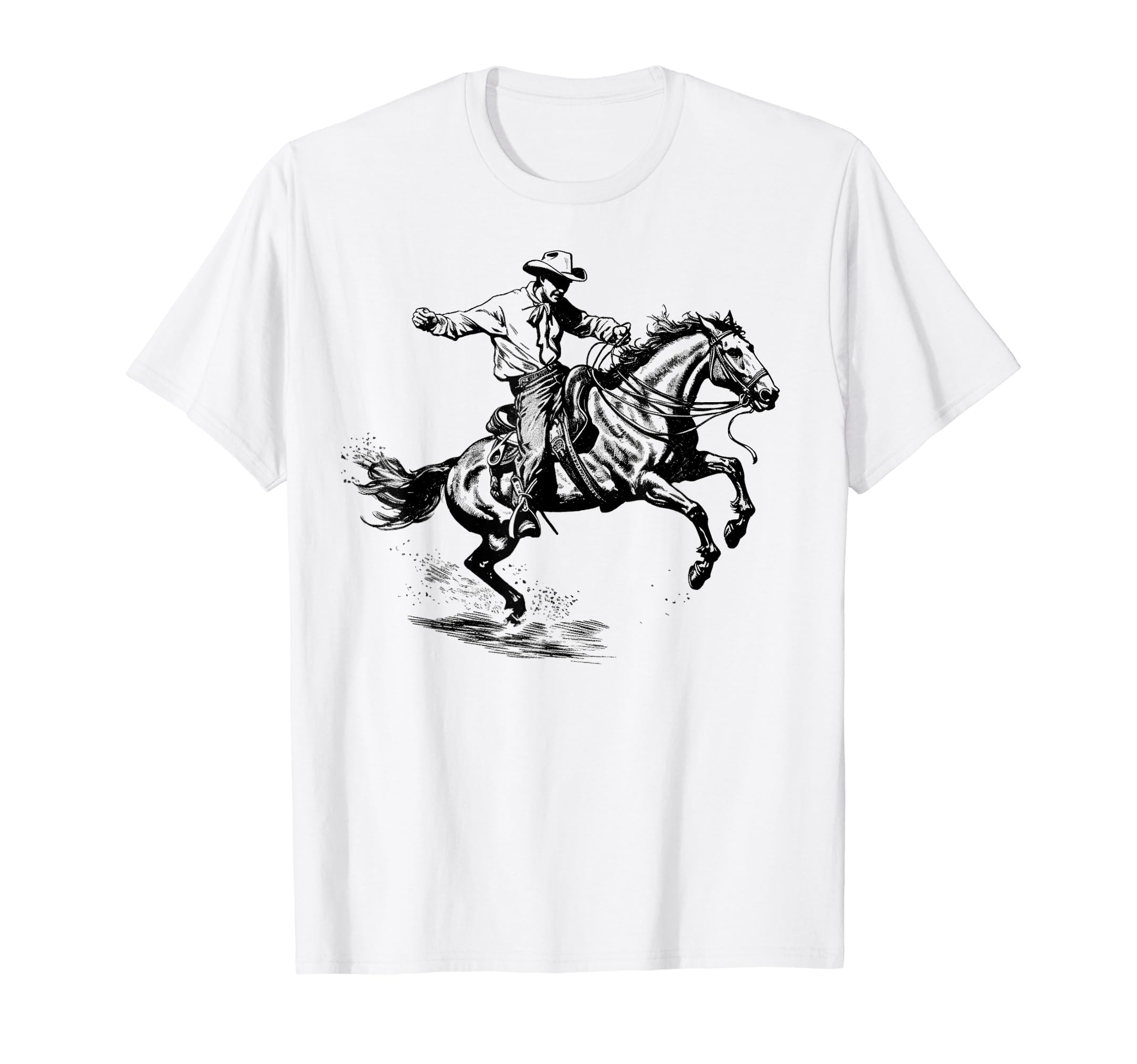 Cowboy Rodeo Horse Riding Usa Cowboy T-Shirt - Minimalist Print for Adults - T-Shirt, Sweatshirt, Hoodie